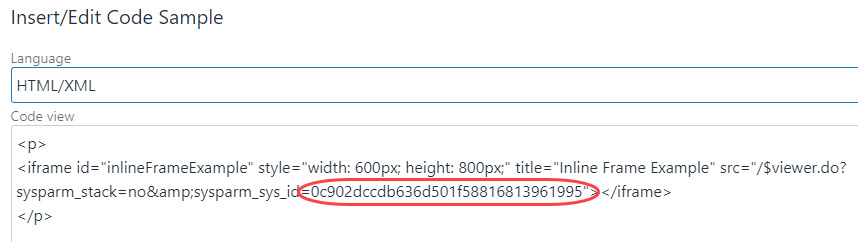 Replace Sys ID